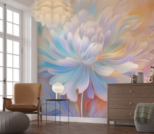 Ätherisches Wandbild „Pastellblüte“