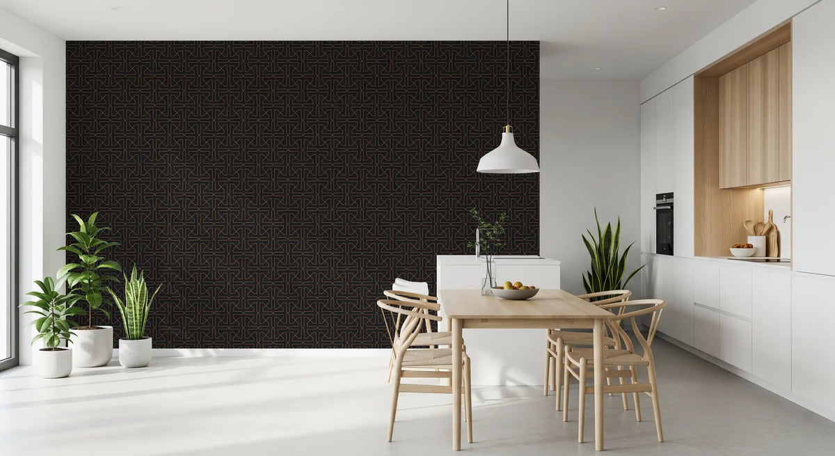 Papier peint à motifs géométriques abstraits
