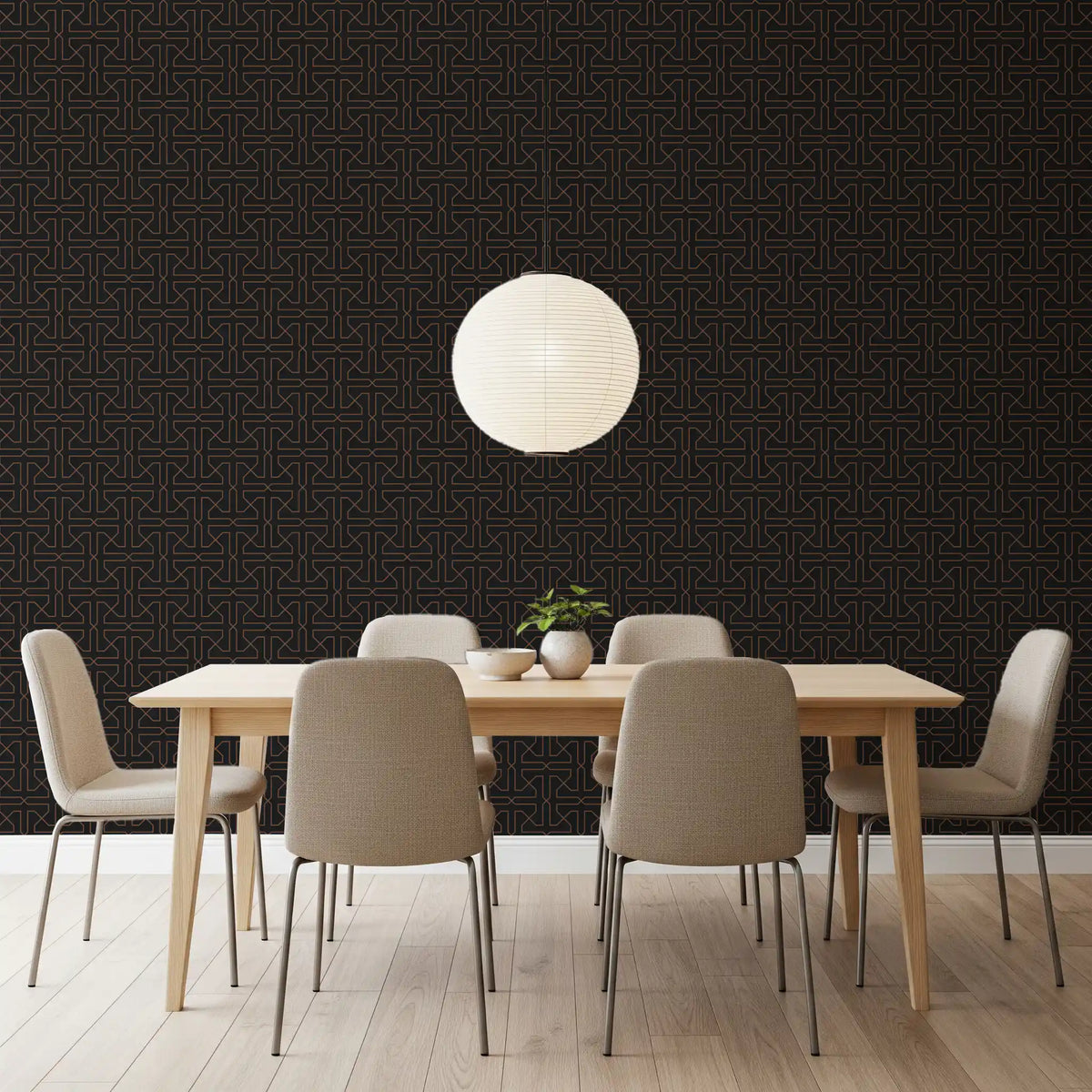Papier peint à motifs géométriques abstraits