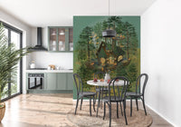 Wandbild-Illustration „Rückzugsort des Försters im Wald“