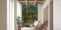 Wandbild-Illustration „Rückzugsort des Försters im Wald“