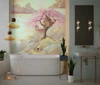 Wandbild „Ethereal Cloud Treehouse Sanctuary“