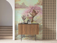 Wandbild „Ethereal Cloud Treehouse Sanctuary“