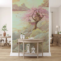 Wandbild „Ethereal Cloud Treehouse Sanctuary“
