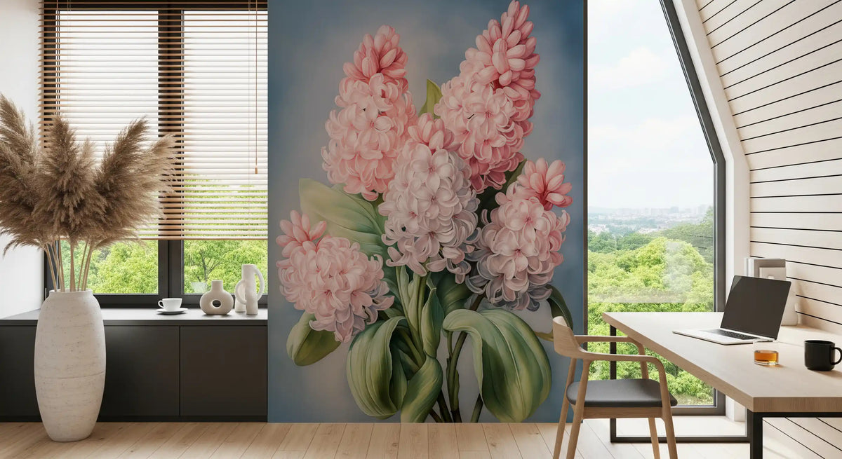 Murale da parete con stampa artistica floreale di giacinti primaverili