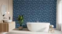 Papier peint à motif camouflage bleu marine nuit