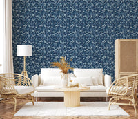 Papier peint à motif camouflage bleu marine nuit