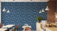 Papier peint à motif camouflage bleu marine nuit