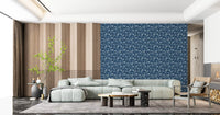 Papier peint à motif camouflage bleu marine nuit