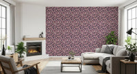 Papier peint Motif camouflage rose poudré