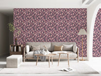 Papier peint Motif camouflage rose poudré