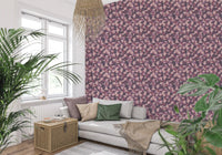 Papier peint Motif camouflage rose poudré