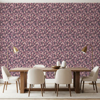 Papier peint Motif camouflage rose poudré