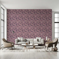 Papier peint Motif camouflage rose poudré