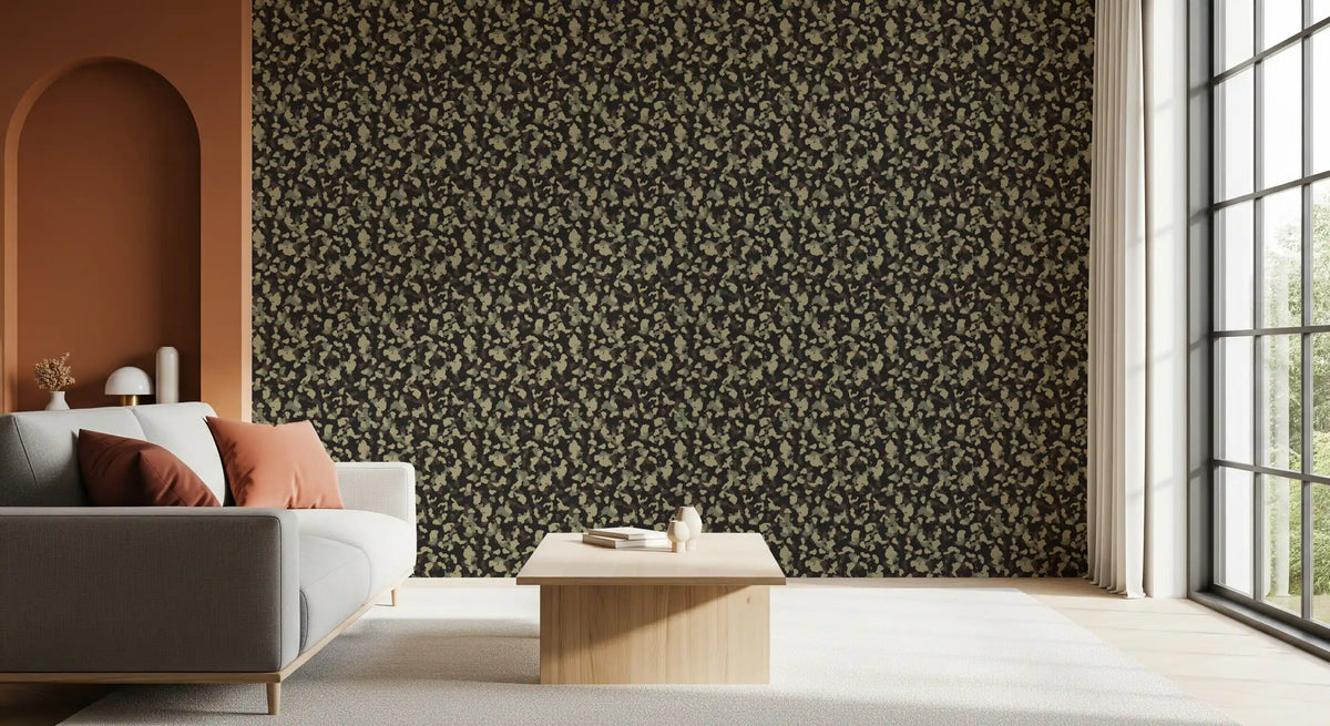 Papier peint à motif de camouflage forestier tactique⁠