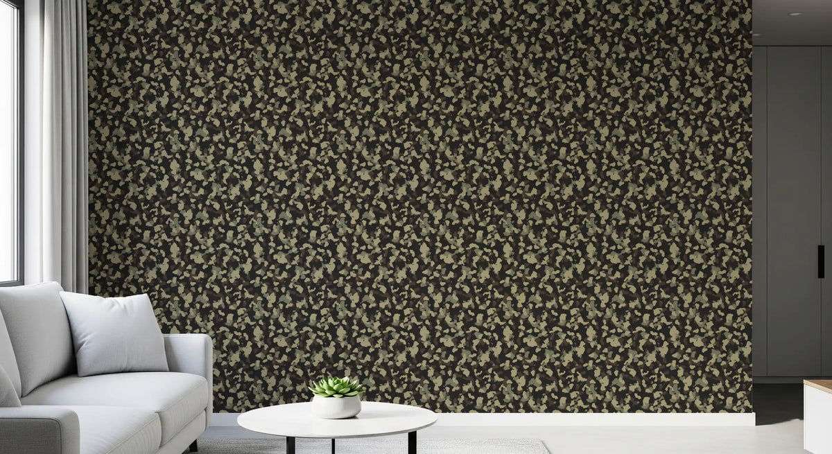 Papier peint à motif de camouflage forestier tactique⁠