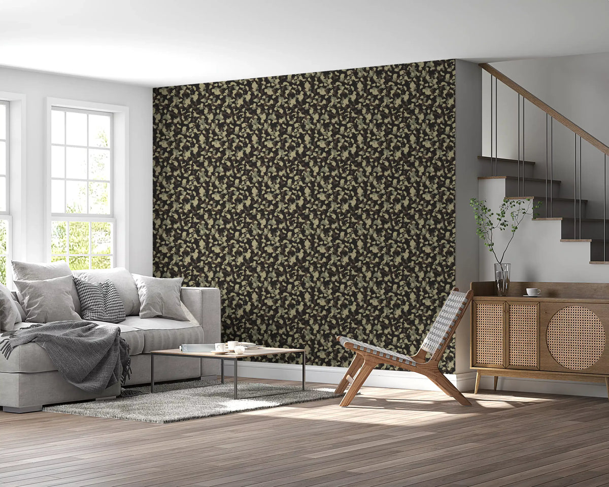 Papier peint à motif de camouflage forestier tactique⁠