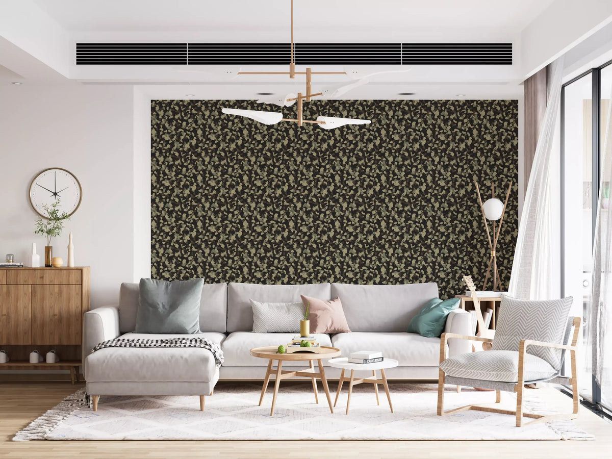 Papier peint à motif de camouflage forestier tactique⁠
