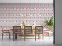 Papel tapiz de patrón geométrico de azulejos de arte folclórico
