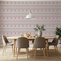 Papel tapiz de patrón geométrico de azulejos de arte folclórico