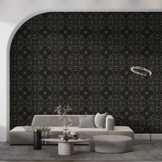 Folklore Stitched Geometry Wallpaper⁠