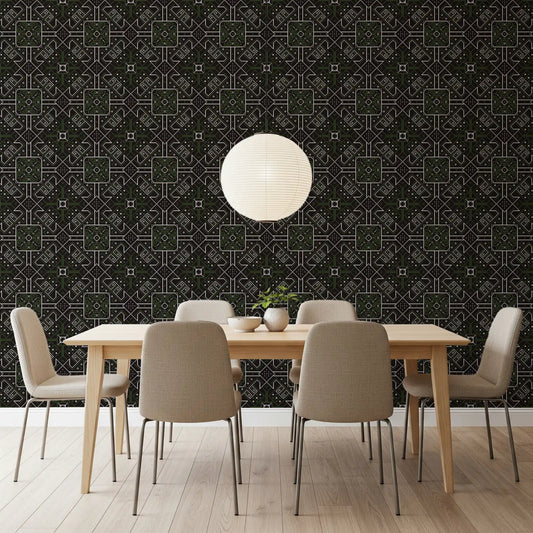 Folklore Stitched Geometry Wallpaper⁠