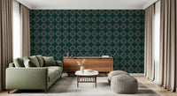 Geometriskt tapet med pixlad diamantgrid⁠