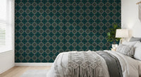 Geometriskt tapet med pixlad diamantgrid⁠