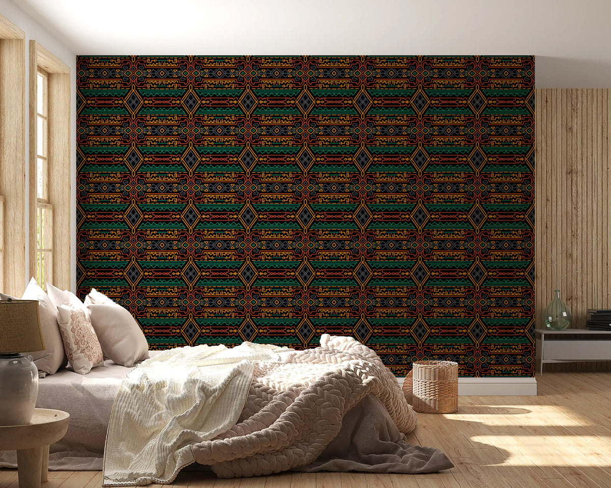 Tapetenbild mit geometrischem Ethno-Muster