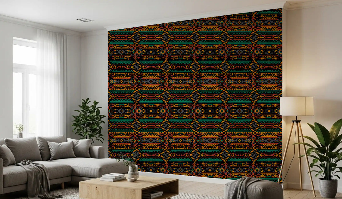 Tapetenbild mit geometrischem Ethno-Muster
