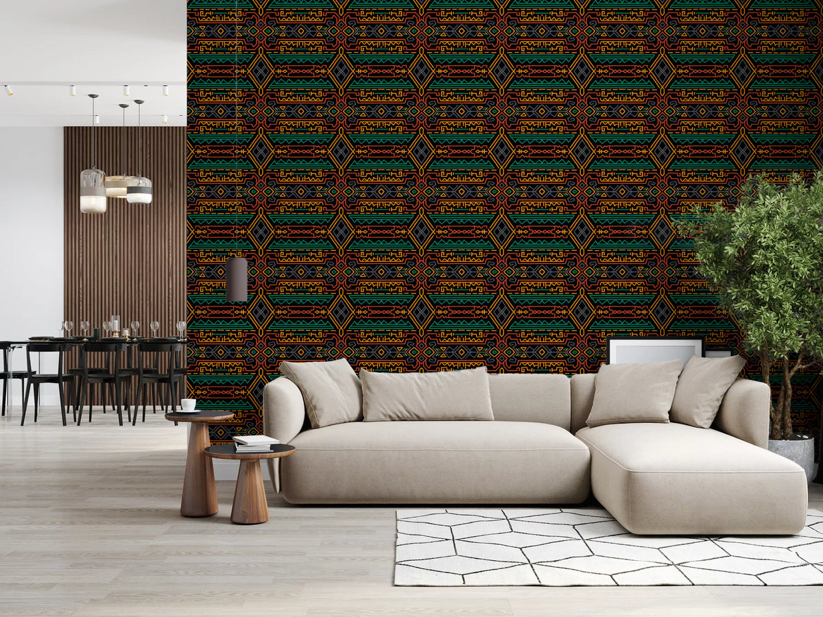 Tapetenbild mit geometrischem Ethno-Muster