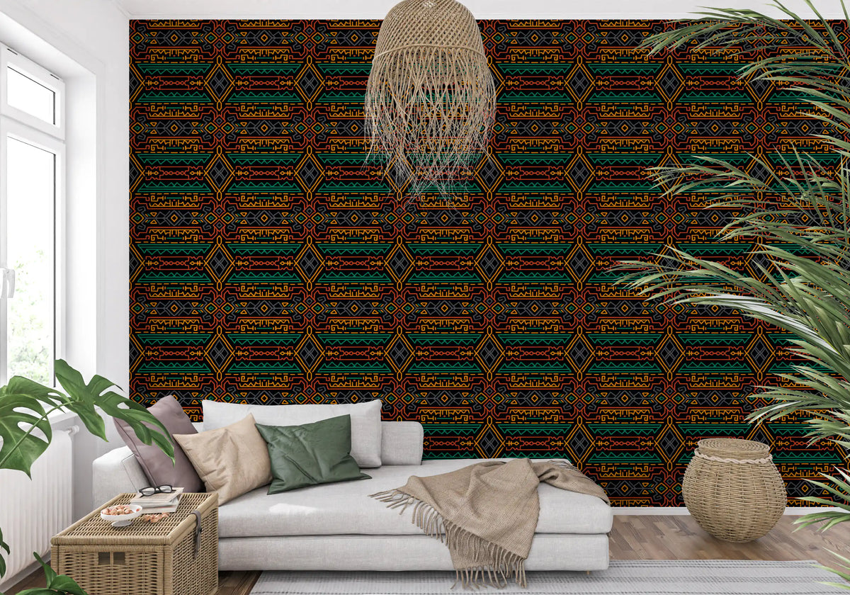 Tapetenbild mit geometrischem Ethno-Muster