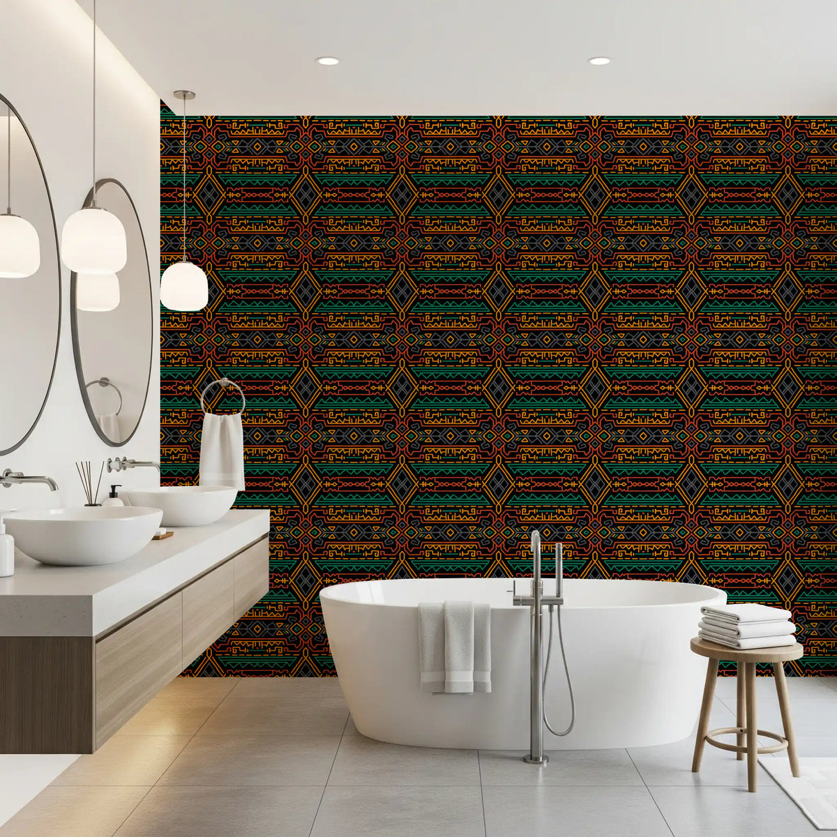 Tapetenbild mit geometrischem Ethno-Muster