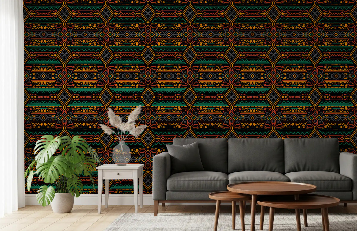 Tapetenbild mit geometrischem Ethno-Muster