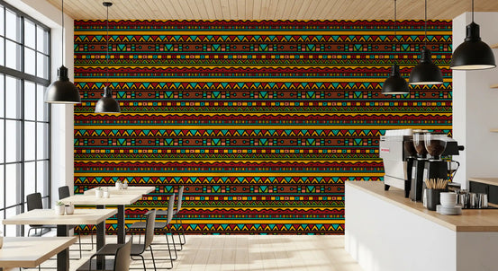 Tapete mit geometrischem Tribal-Folkloremuster