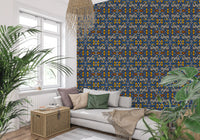 Papier peint Motif de carreaux en mosaïque tribale