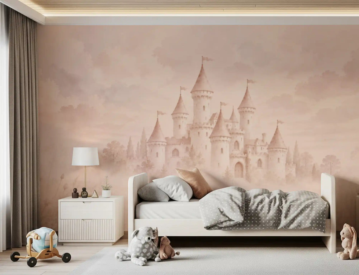 Castle Dreams – Haalistunut ruusu -seinämaalaus