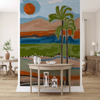 Wandbild „Sonnendurchfluteter tropischer Hain“