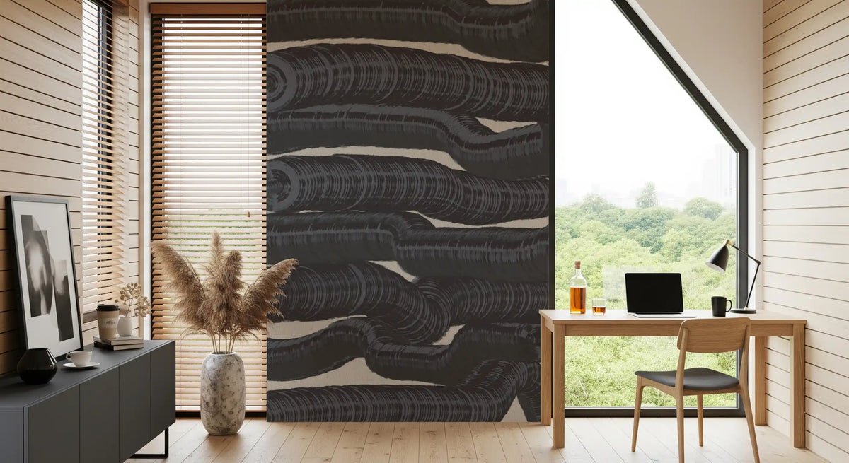 Wandbild „Monochrome Fluid Layers“