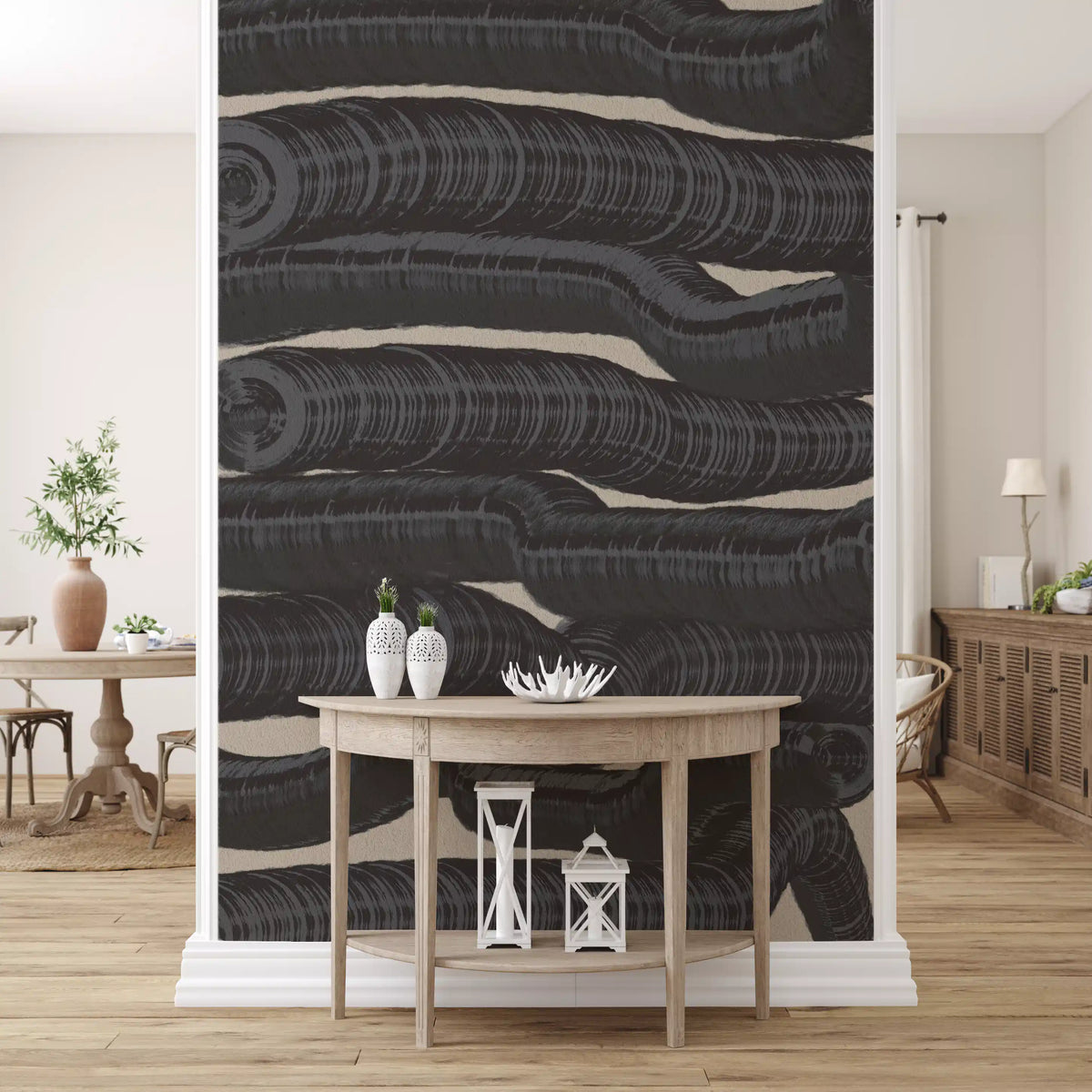 Wandbild „Monochrome Fluid Layers“