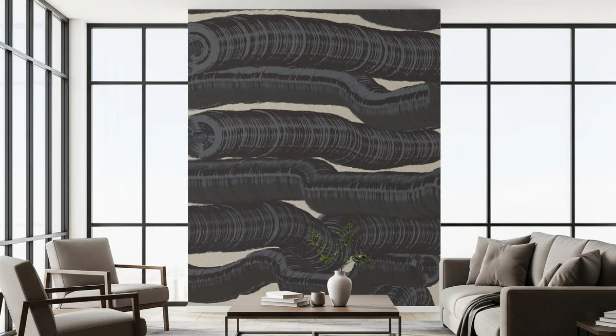 Wandbild „Monochrome Fluid Layers“