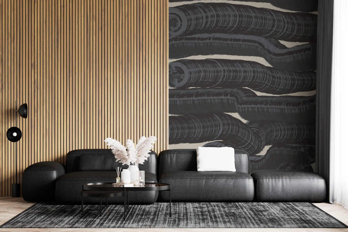 Wandbild „Monochrome Fluid Layers“
