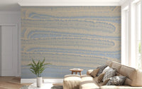 Ruhiges Wandbild mit linearer Wellenstruktur