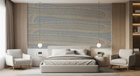 Ruhiges Wandbild mit linearer Wellenstruktur