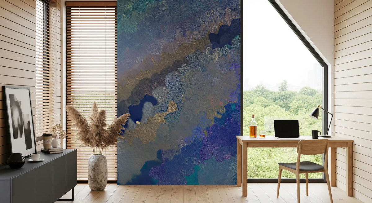Abstraktes Wandbild „Cerulean Layers“