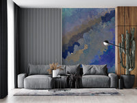 Abstraktes Wandbild „Cerulean Layers“