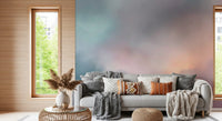Ätherisches Wandbild einer pastellfarbenen Wolkenlandschaft