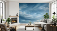 Abstraktes Wandbild mit Wolken, zarten Schwaden und bewegtem Himmel