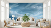 Abstraktes Wandbild mit Wolken, zarten Schwaden und bewegtem Himmel