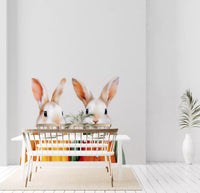 Wandbild „Vintage Storybook Rabbit Pair“